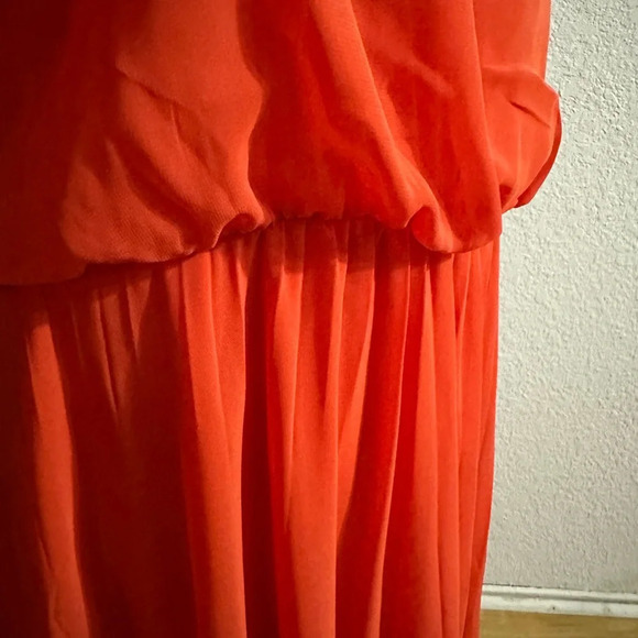 Bisou Bisou Orange Sleeveless Cut Out Back Maxi Dress Women's Size 16 - Picture 7 of 11